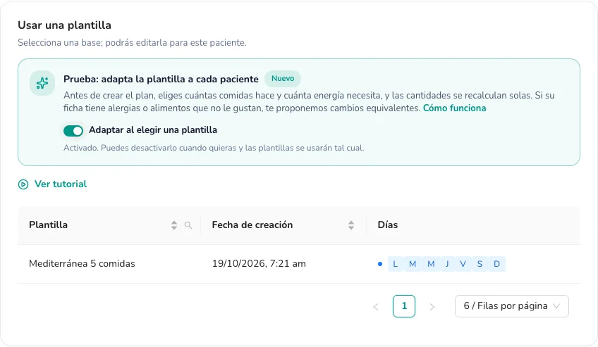 Activa Adaptar al elegir una plantilla